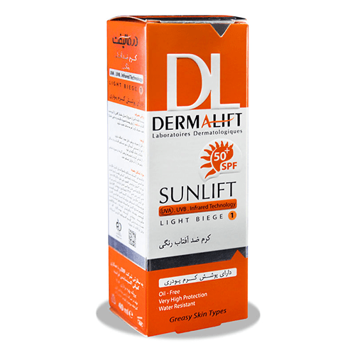 کرم ضد افتاب spf50 درمالیفت(رنگی)