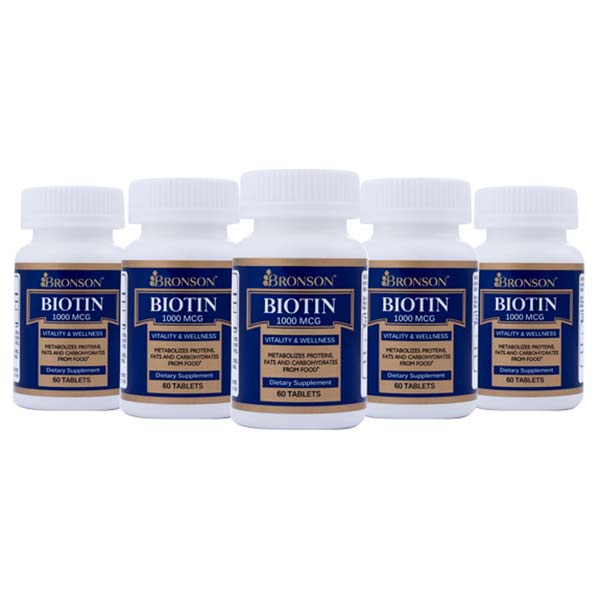 قرص BIOTIN 1000 mcg برونسون ( 60 عددی )