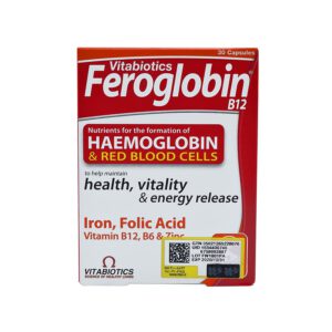 کپسول آهن فروگلوبین ویتابیوتیکس حاوی آهن (خونساز)، اسید فولیک، روی، ویتامین B12 و B6 است و به تأمین آهن مورد نیاز روزانه بدن کمک می کند.