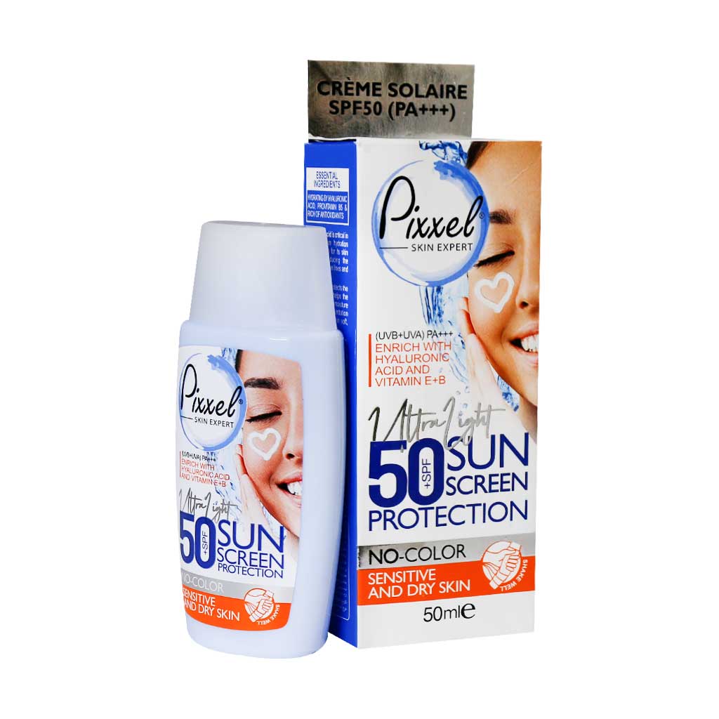 کرم ضدآفتاب پوست چرب SPF50 پیکسل ( بی رنگ )