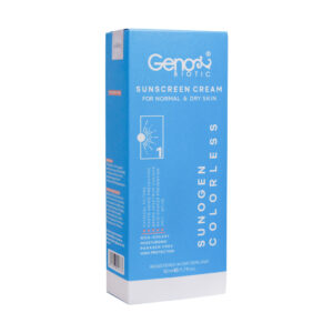 کرم ضدآفتاب SPF50 پوست خشک و معمولی ژنوبایوتیک ( بیرنگ )
