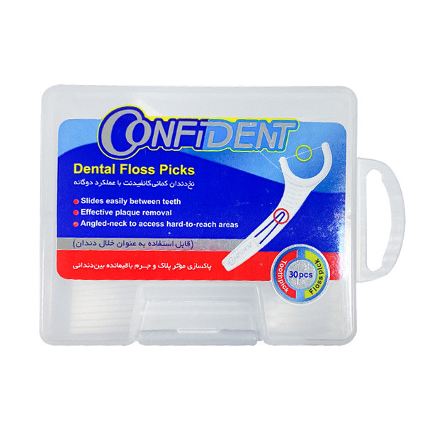 نخ دندان + خلال دندان کانفیدنت ( 30 عددی )