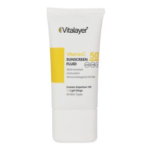 فلوئید ضدآفتاب ویتامین سی ویتالیر ( بژ روشن )