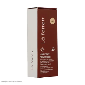 کرم ضدآفتاب 50 لافارر (رنگی لایت-خشک)