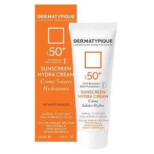 کرم ضد آفتاب SPF50 پوست خشک درماتیپیک ( بی رنگ )