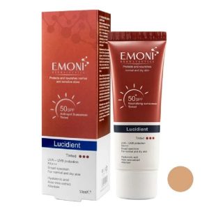 کرم ضد افتاب رنگی مناسب پوست نرمال تا خشک امونی