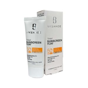 کرم ضد آفتاب مناسب پوست چرب SPf50+ بیزانس ( گلد بژ )